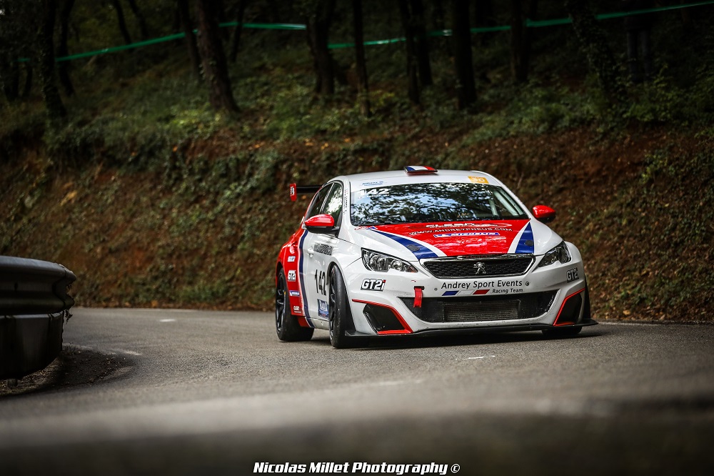Cyril Andrey termine en tête de la classe A/4 avec sa Peugeot 308 Cup.